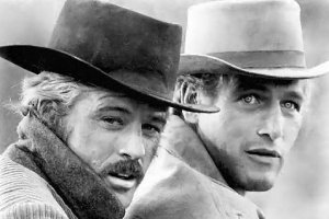 Paul Newman y Robert Redford con sombrero